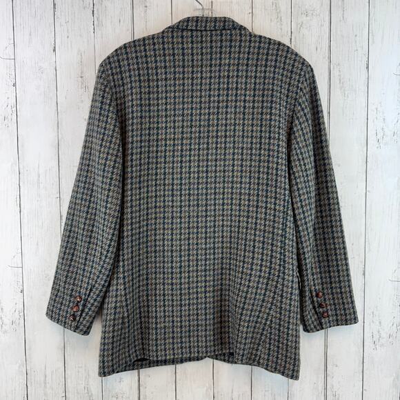 VTG Triona Houndstooth Wool Handwoven Donegal Tweed Sport Coat Jacket Size 12 - Picture 7 of 16